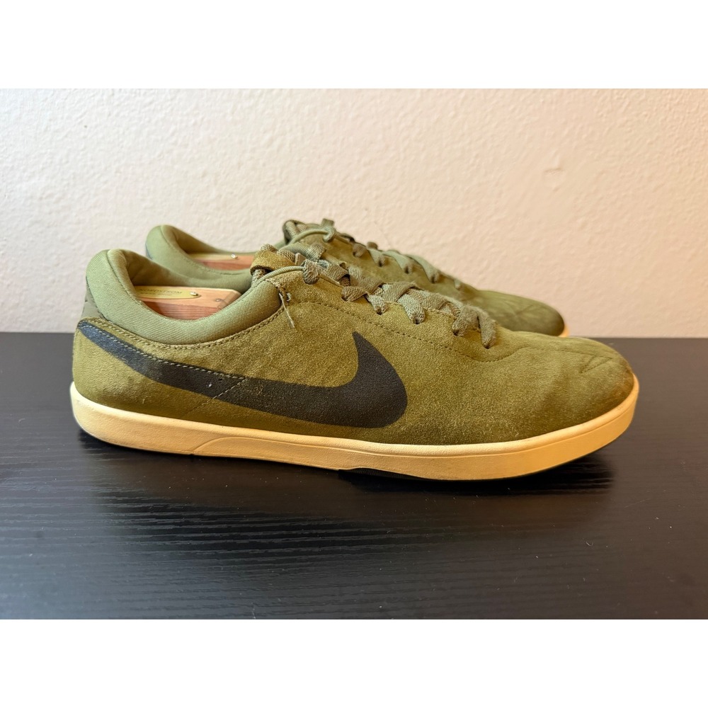 Nike SB Eric Koston Signature Model Olive Green Suede Skate Shoes Mens Size 11